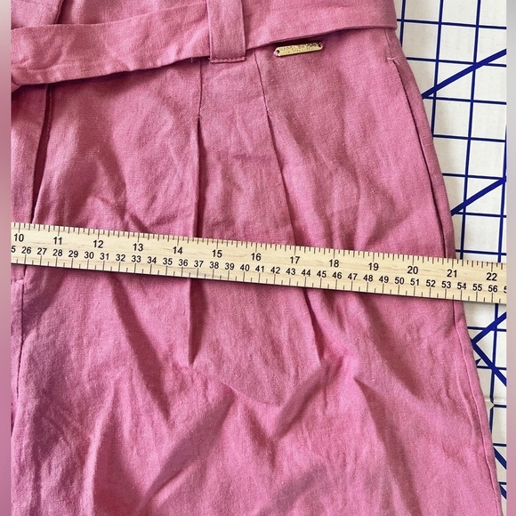 NWT MARC NEW YORK APRICOT LINEN BLEND BELTED SHORTS SZ MEDIUM - Picture 11 of 11